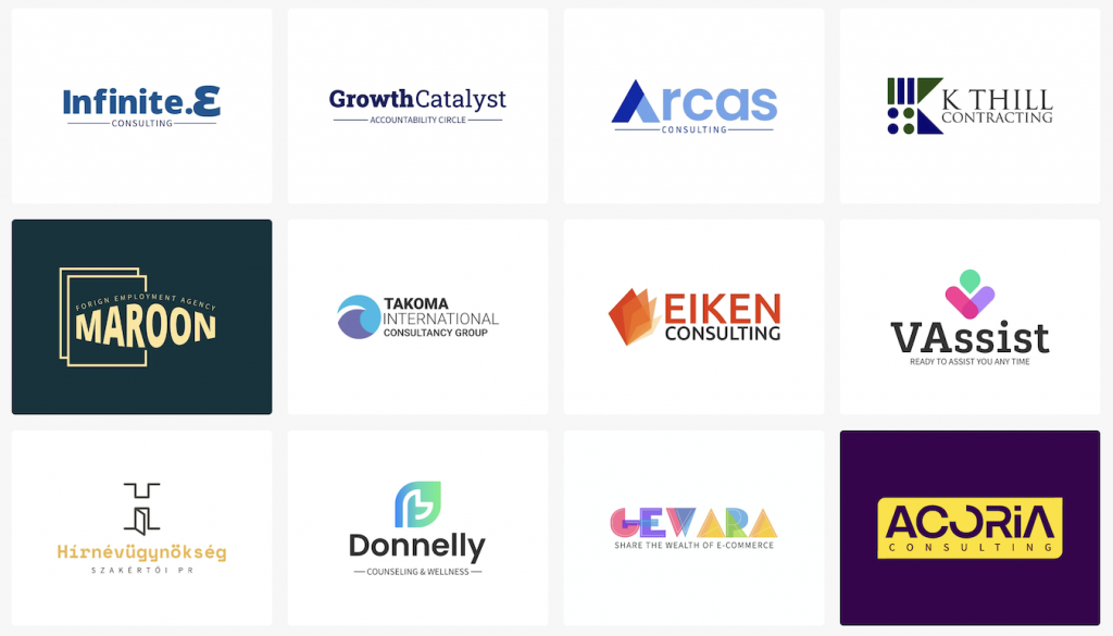 consultant logo templates on logomakerr.ai