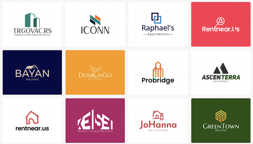 real estate logos on logomakerr.ai
