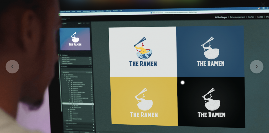 The Ramen restaurant logo preview on logomakerr.ai