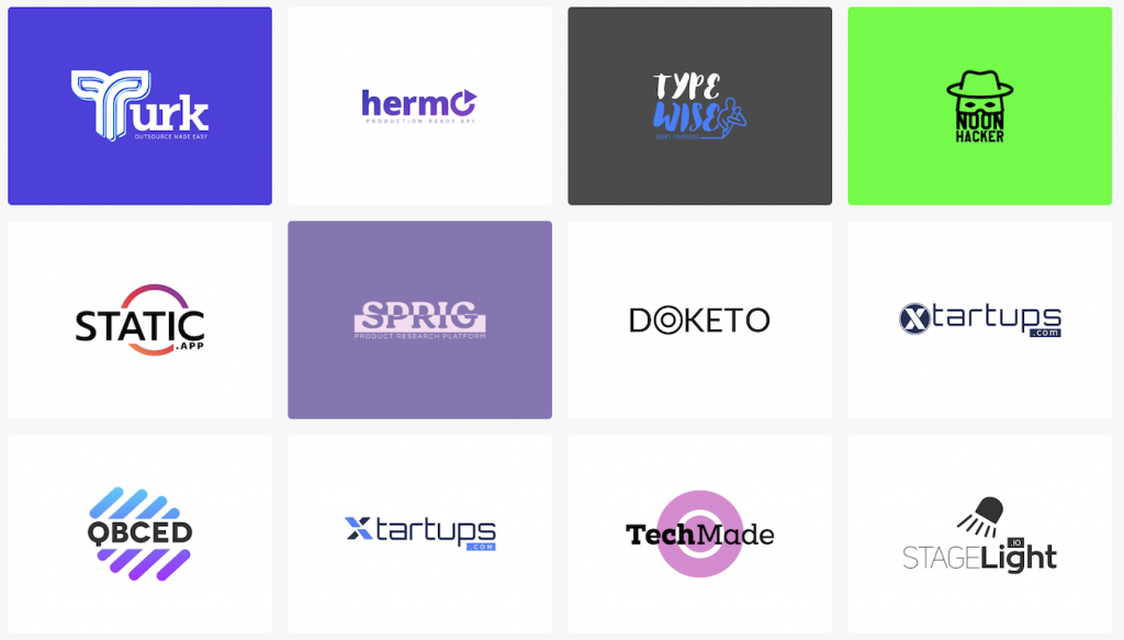 startup logos on Logomakerr.ai