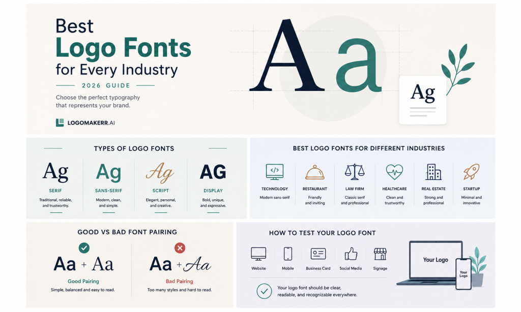Arial font for logo design