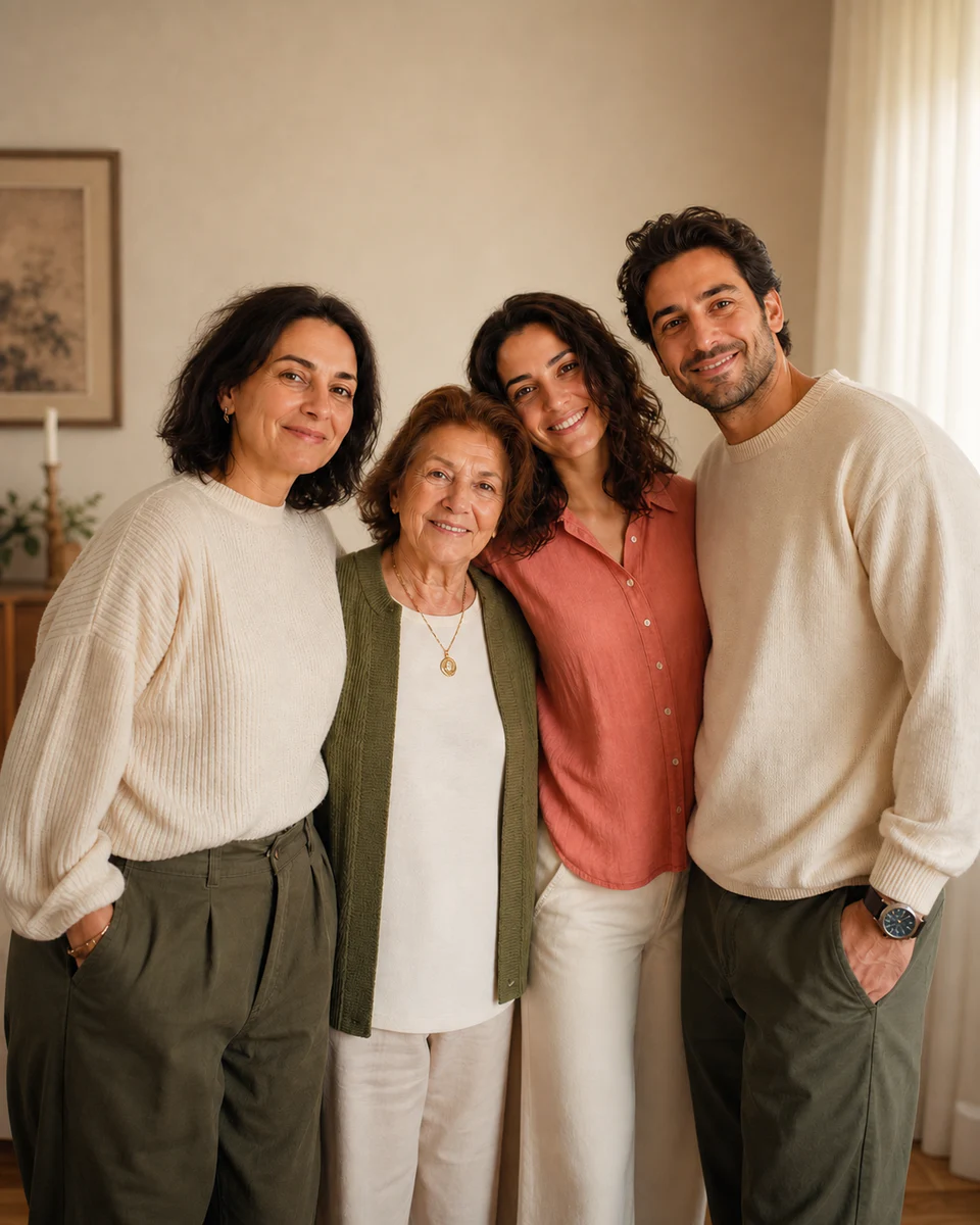 Family Portrait Generator AI result example