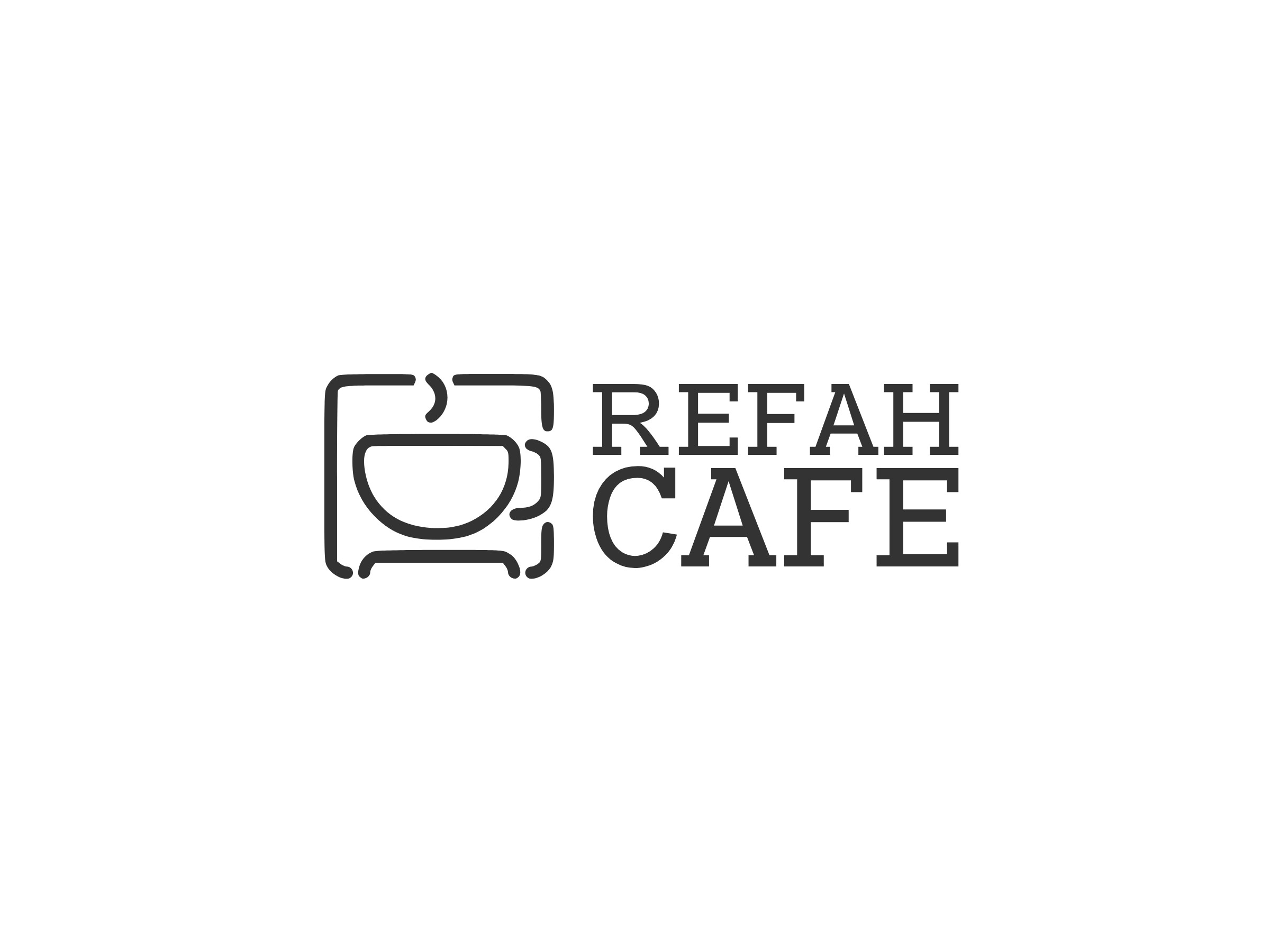 Refah Cafe logo design