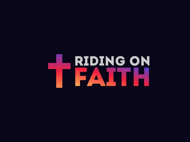 RIDING ON FAITH logo design