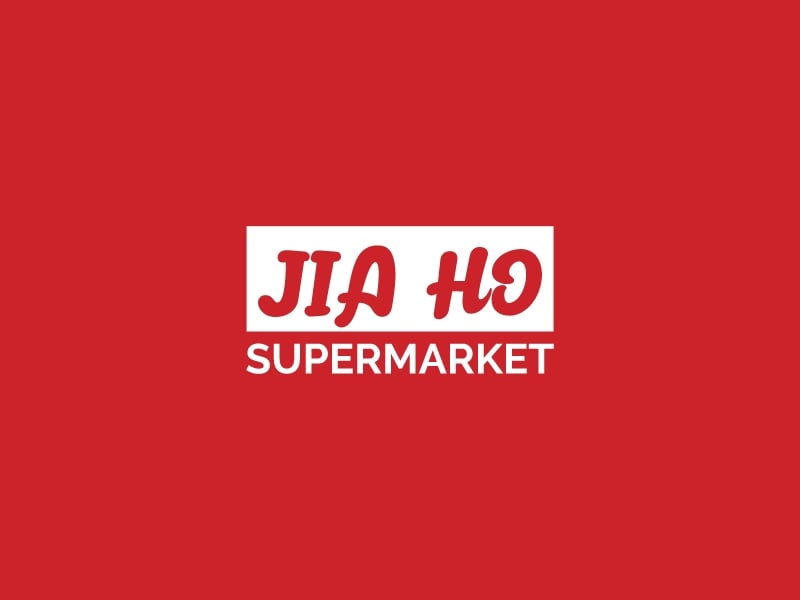 Jia Ho Supermarket logo design