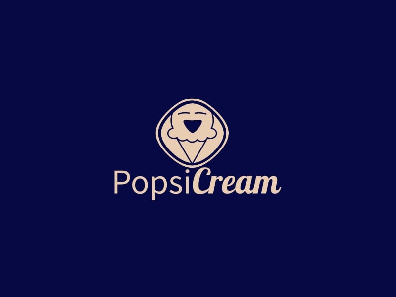 Popsi Cream logo design
