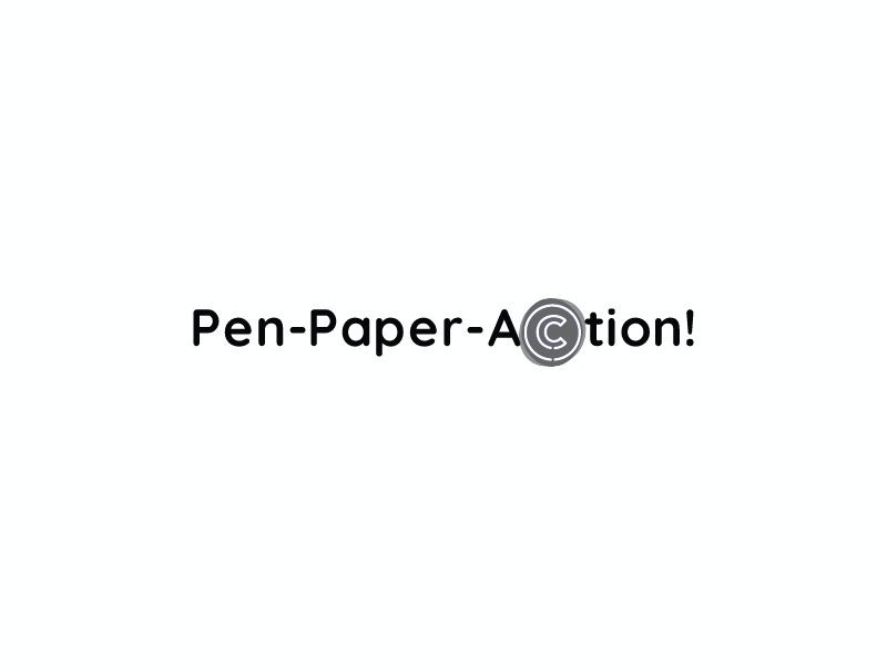 Pen-Paper-Action! logo design