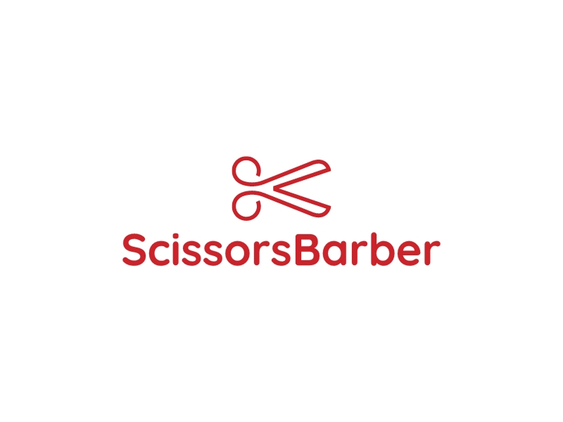 Scissors Barber logo design