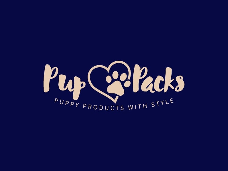 Pup Packs logo design