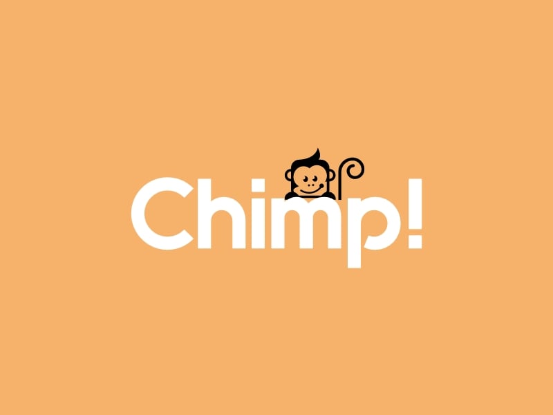 Chimp! logo design