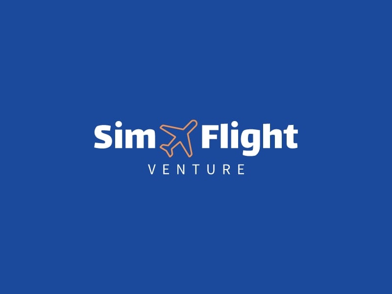 Sim Flight logo design