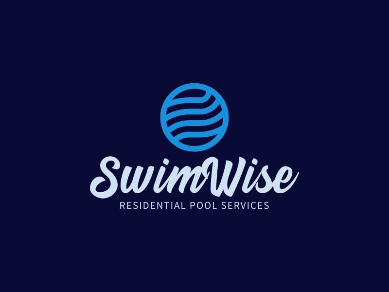 SwimWise logo design