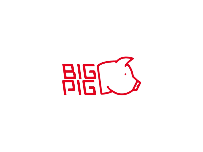 big pig logo design