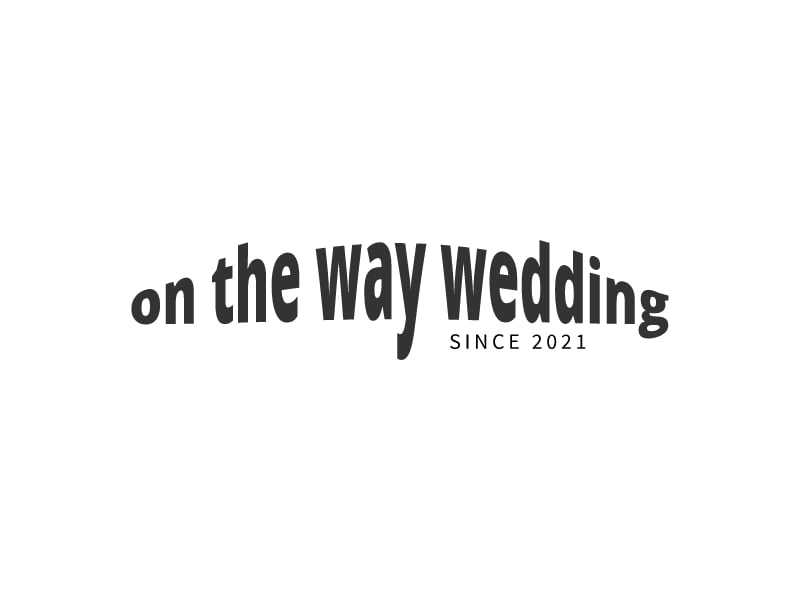 on the way wedding logo design