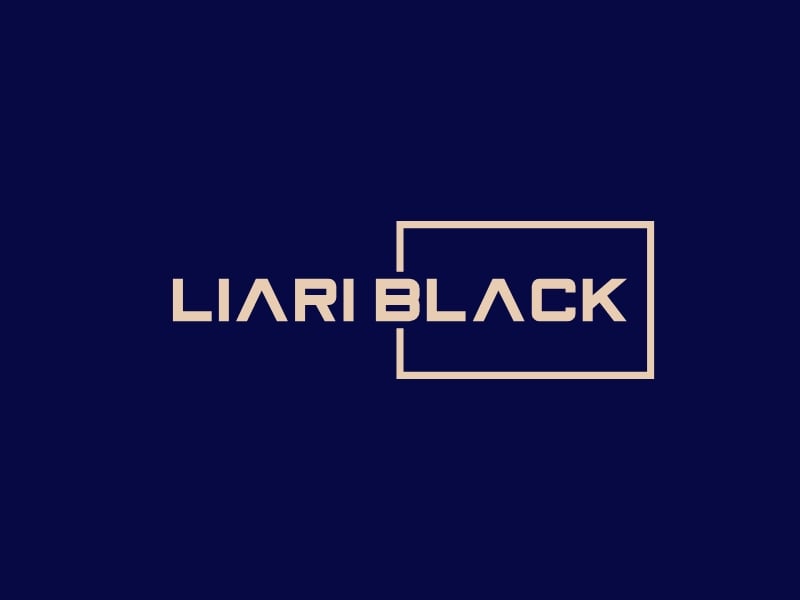 Liari Black logo design