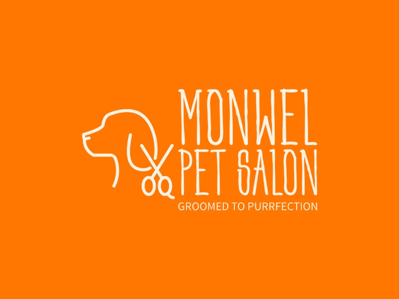 Monwel Pet Salon logo design