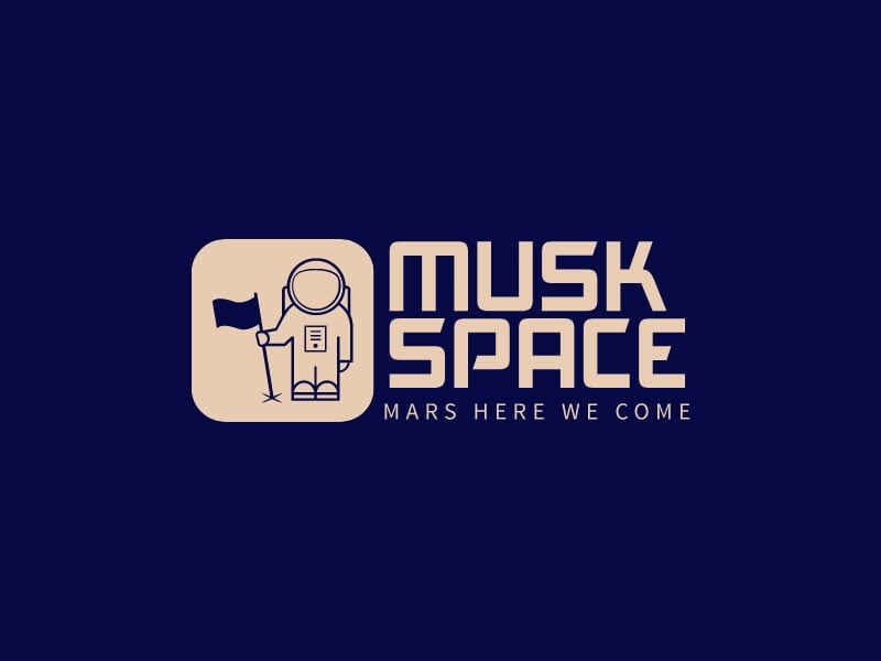 Musk Space logo design