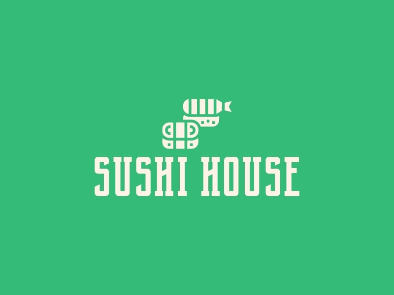 Sushi house logo design