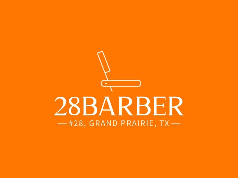 28BARBER logo design