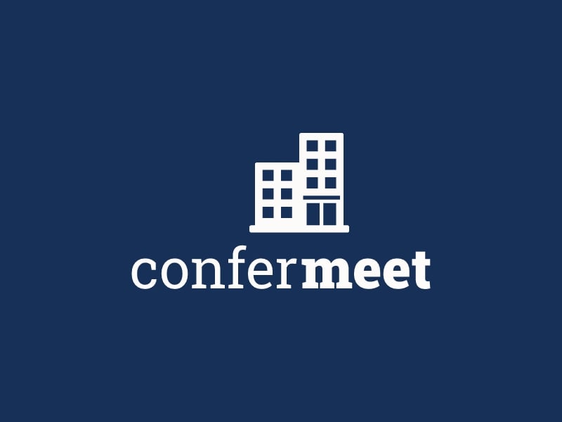 confer meet logo design