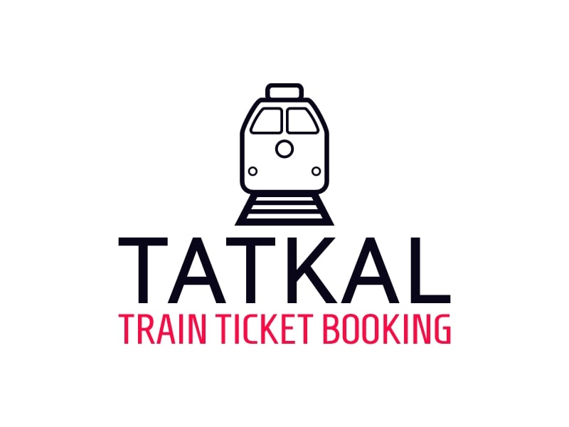 TATKAL Train Ticket Booking logo design