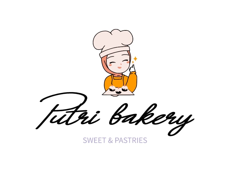 Putri bakery logo design