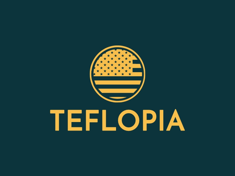 Teflopia logo design