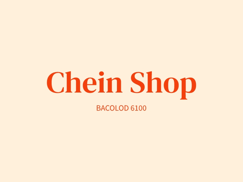 Chein Shop - Bacolod 6100