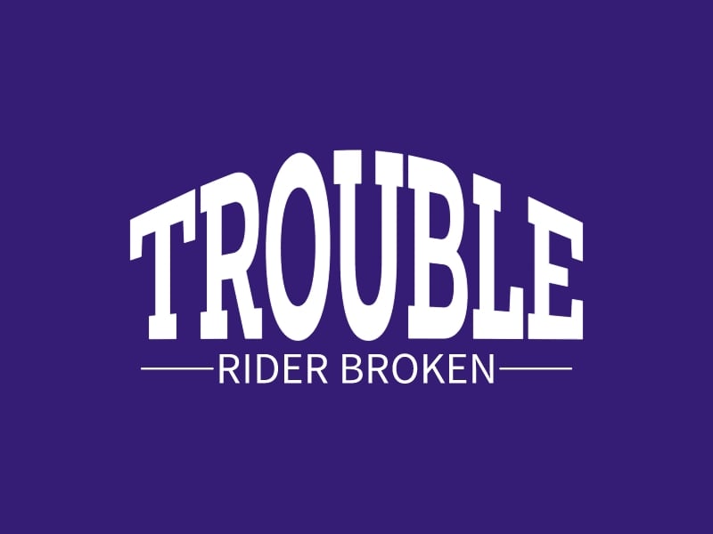TROUBLE logo design