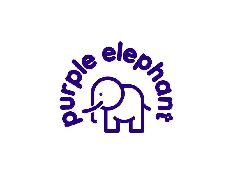 purple elephant - 