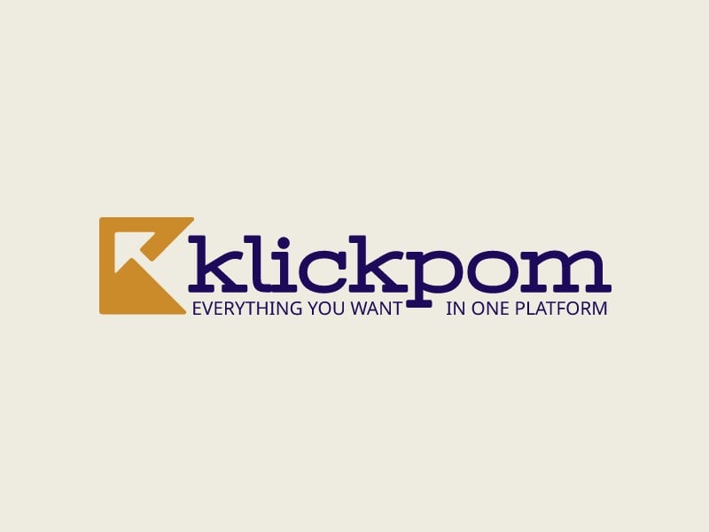 klickpom logo design