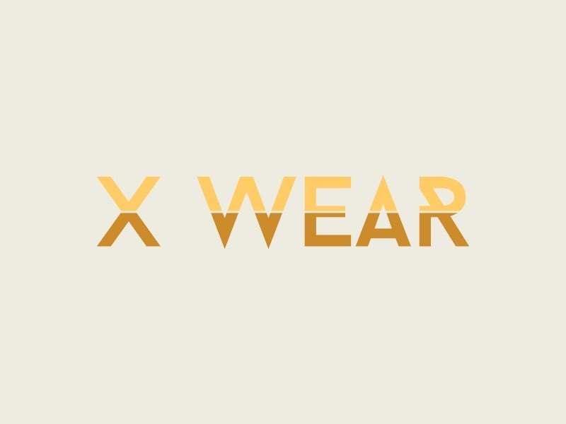 X WEAR logo design