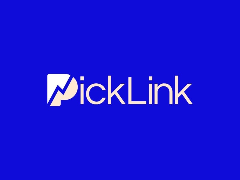 PickLink logo design