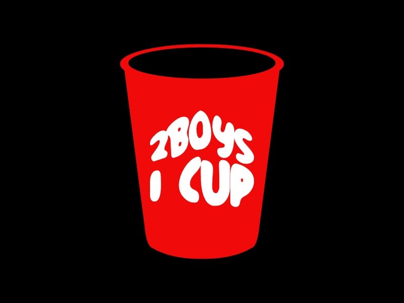 2boys 1 cup logo design