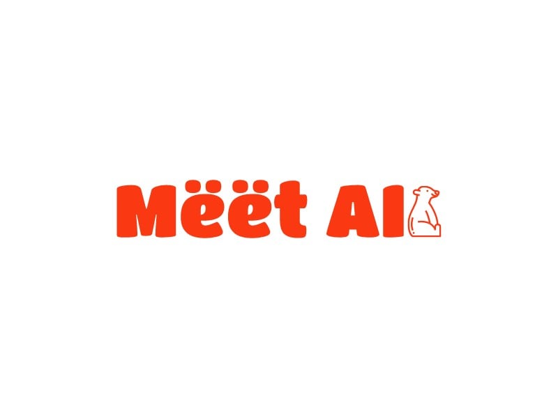Mëët AI logo design