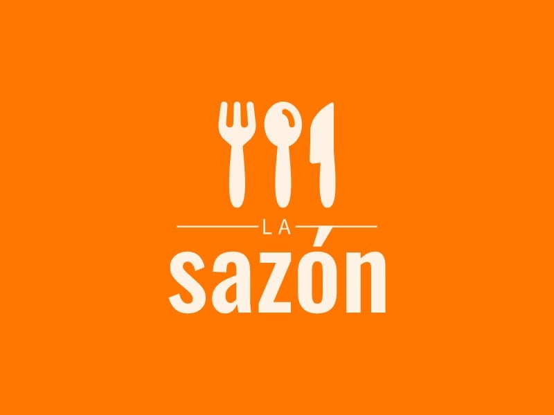 sazón logo design