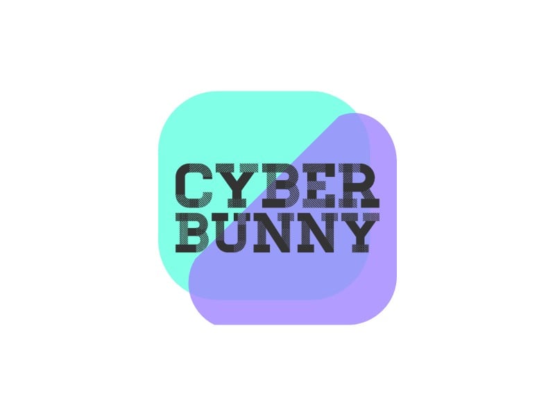 cyber bunny logo design