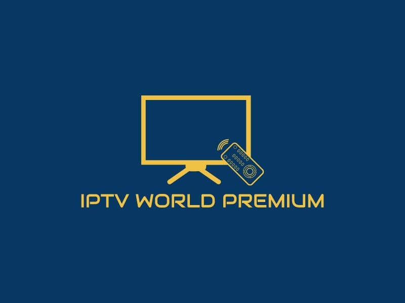 IPTV WORLD PREMIUM logo design