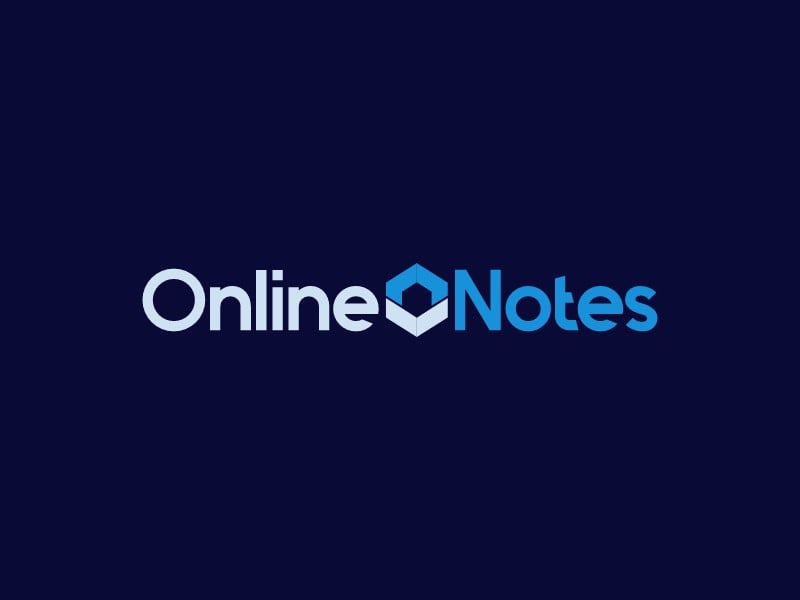 Online Notes logo design