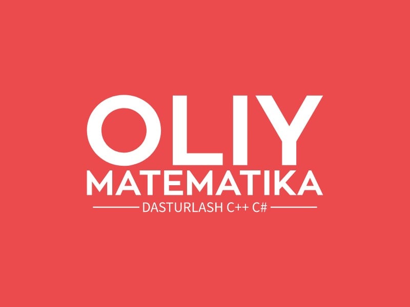 Oliy matematika logo design