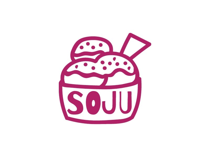 SOJU logo design