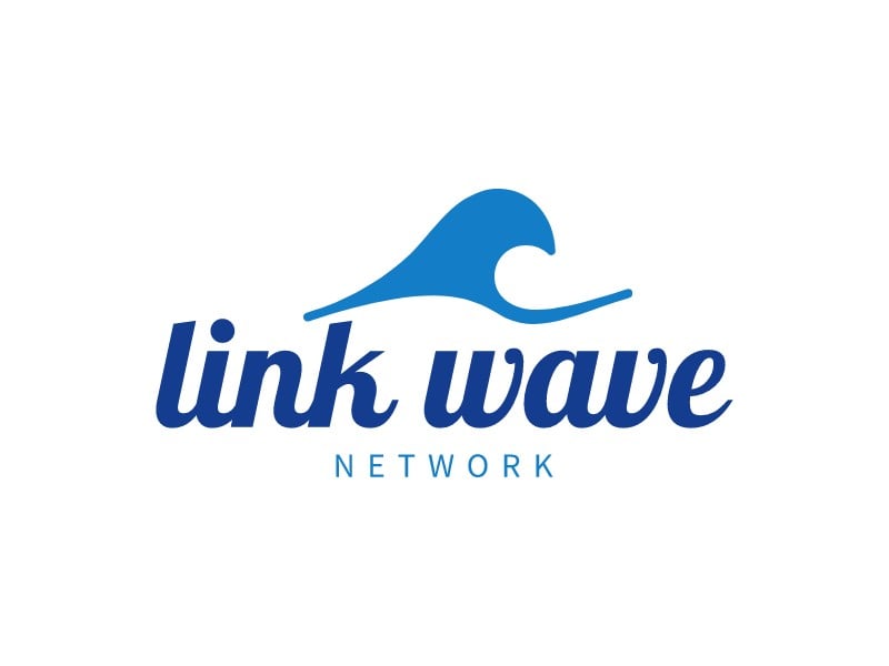 link wave logo design