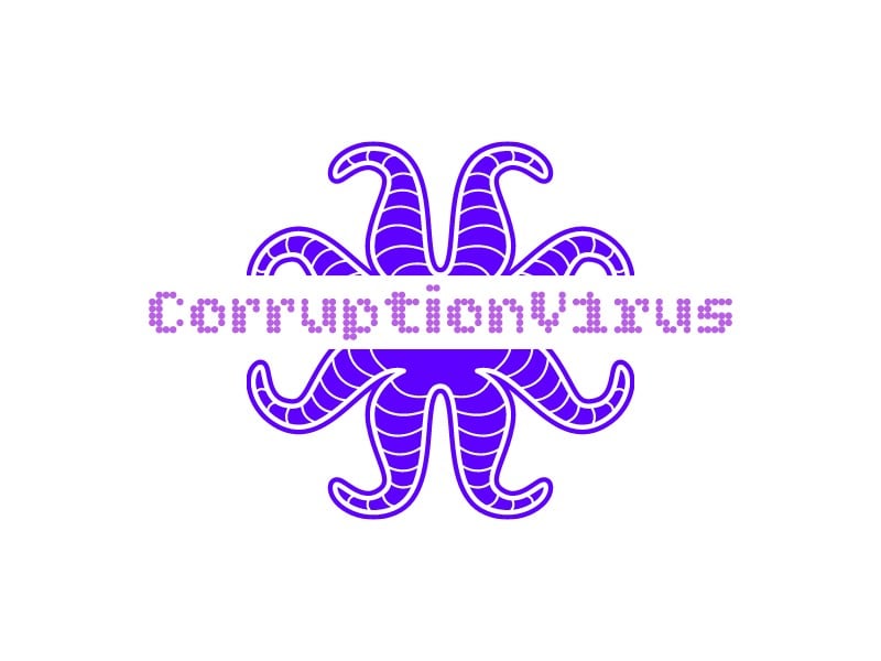 Corruption Virus logo design