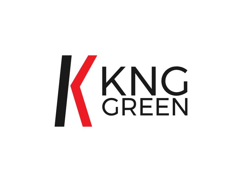 KNG green logo design