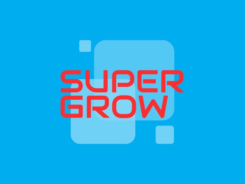 super grow logo design