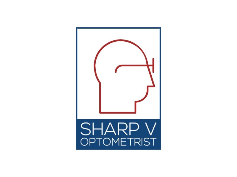 Sharp V Optometrist Logo Maker - Design Sharp V Optometrist logos online