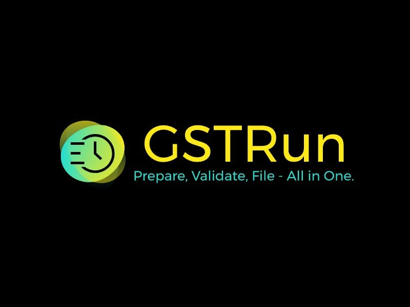 GST Run logo design